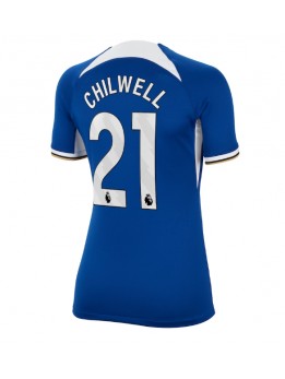 Billige Chelsea Ben Chilwell #21 Hjemmedrakt Dame 2023-24 Kortermet